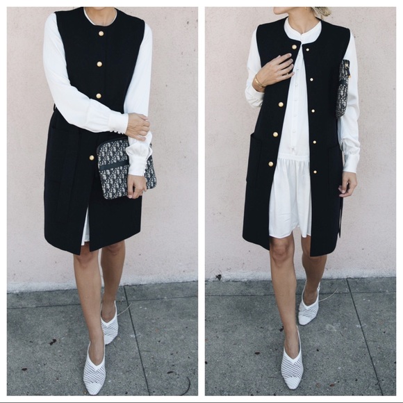 Tory Burch Valerie Navy Sleeveless 